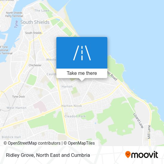 Ridley Grove map