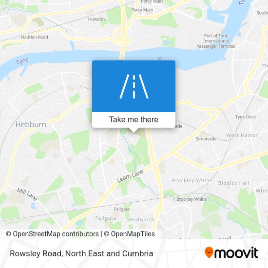 Rowsley Road map