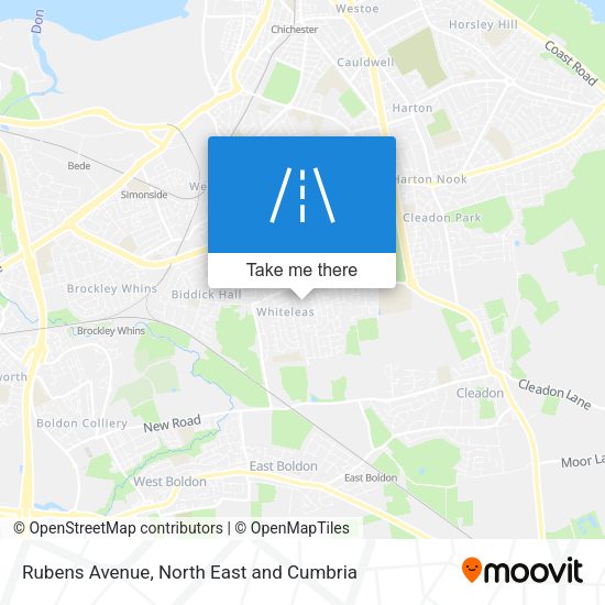 Rubens Avenue map