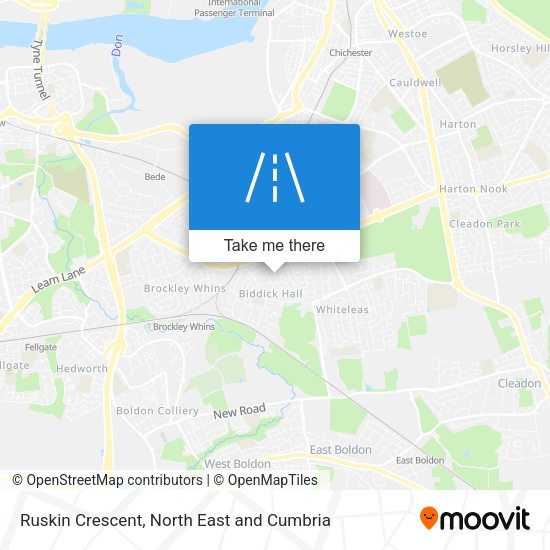 Ruskin Crescent map