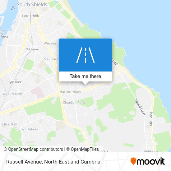 Russell Avenue map
