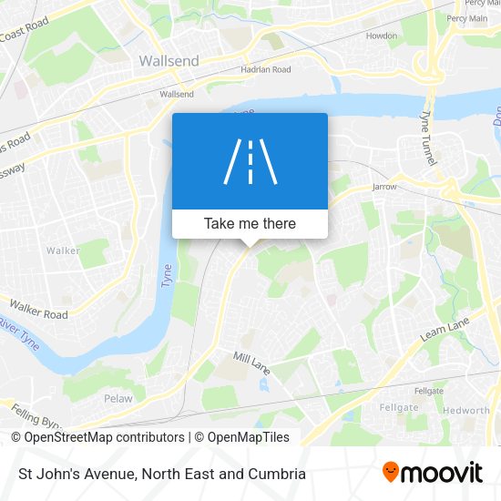 St John's Avenue map