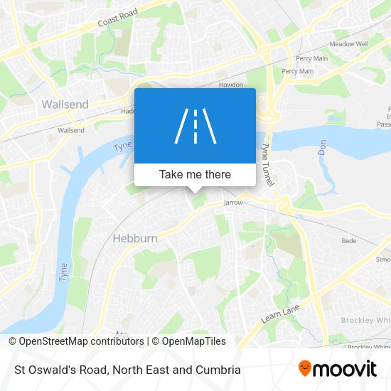 St Oswald's Road map