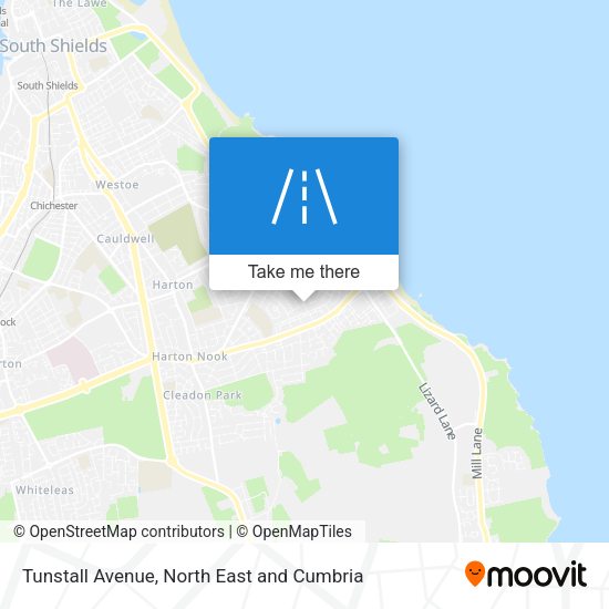 Tunstall Avenue map