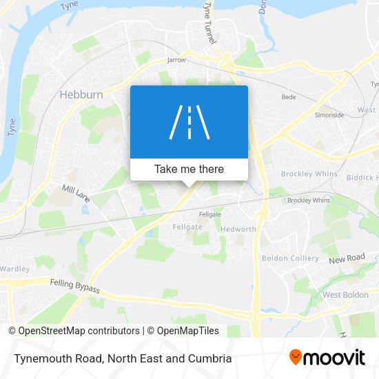 Tynemouth Road map