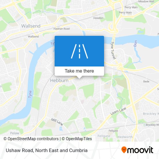 Ushaw Road map