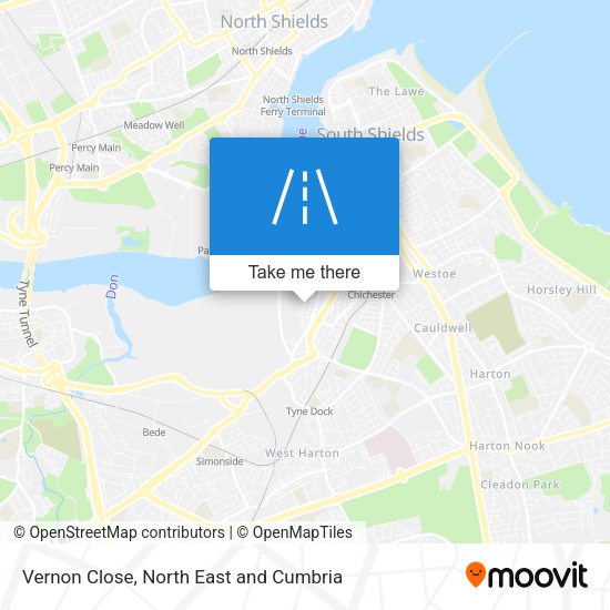 Vernon Close map