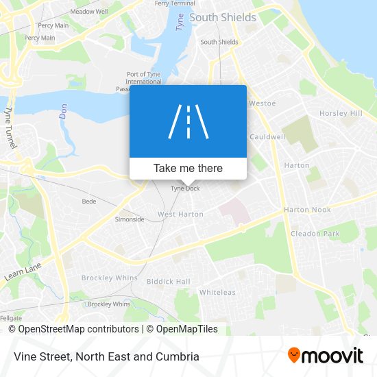 Vine Street map