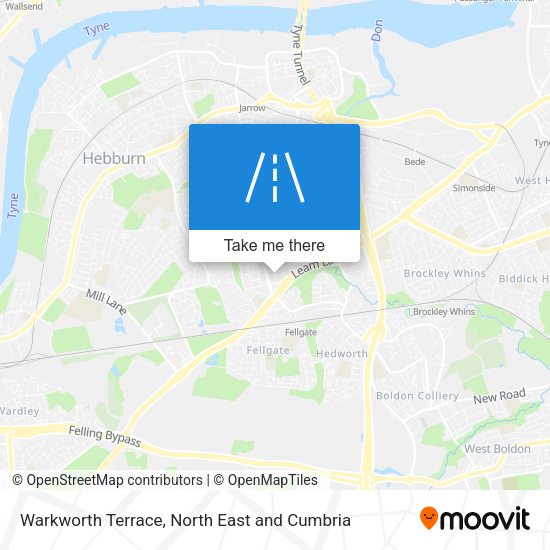 Warkworth Terrace map