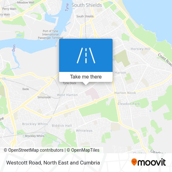 Westcott Road map