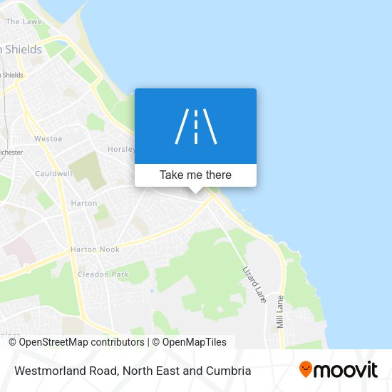 Westmorland Road map