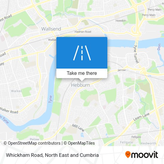 Whickham Road map
