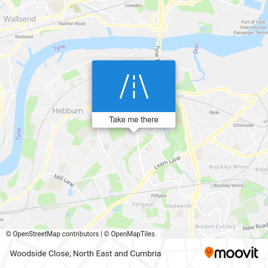 Woodside Close map