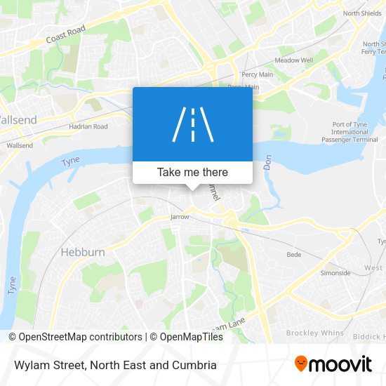 Wylam Street map