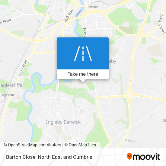 Barton Close map