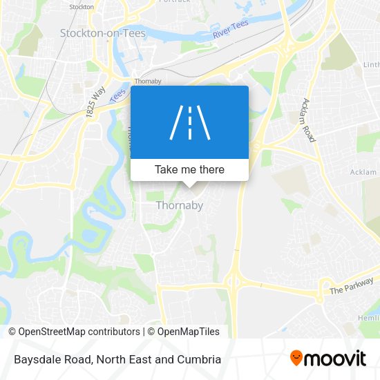 Baysdale Road map