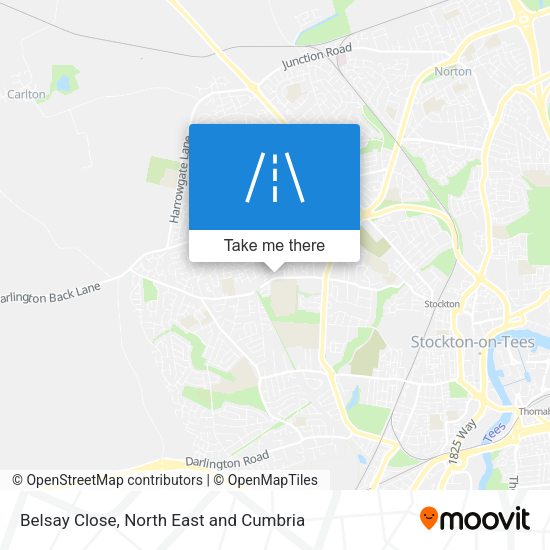 Belsay Close map
