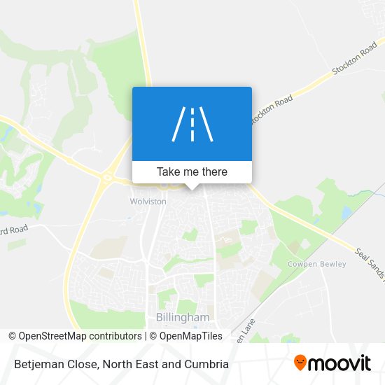 Betjeman Close map