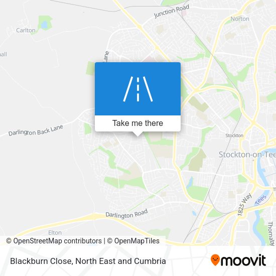 Blackburn Close map
