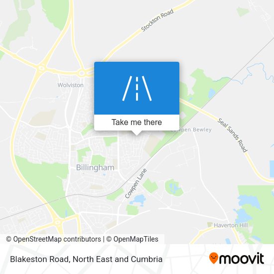 Blakeston Road map