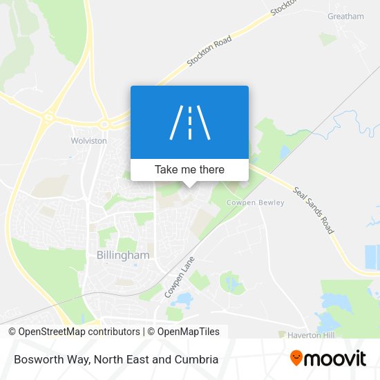 Bosworth Way map