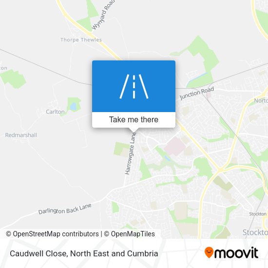 Caudwell Close map