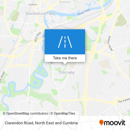 Clarendon Road map