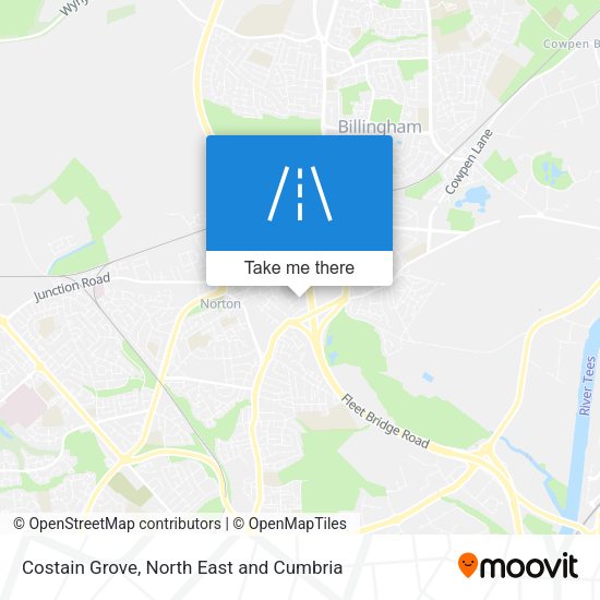 Costain Grove map