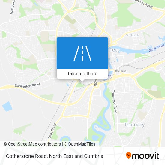 Cotherstone Road map