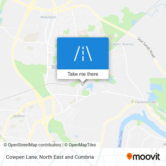 Cowpen Lane map