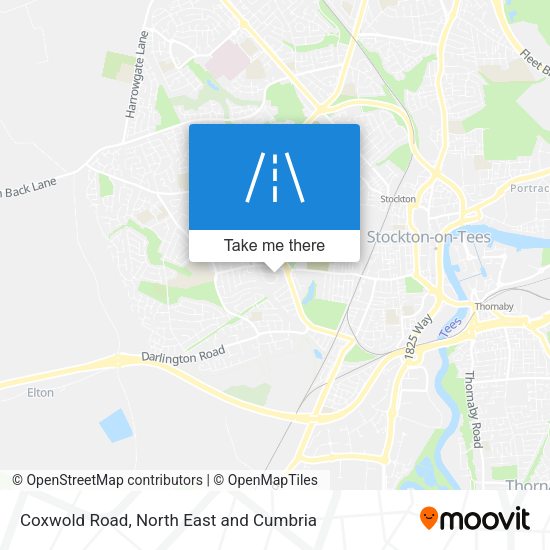 Coxwold Road map