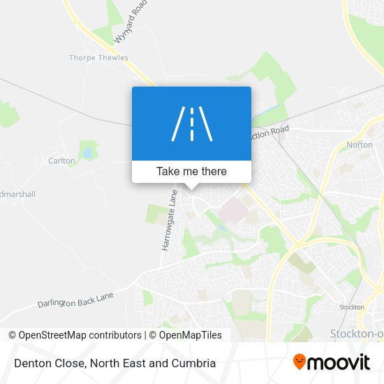 Denton Close map
