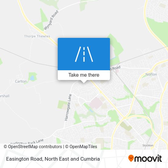 Easington Road map