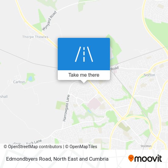 Edmondbyers Road map