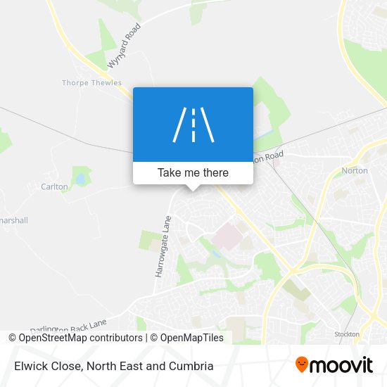 Elwick Close map