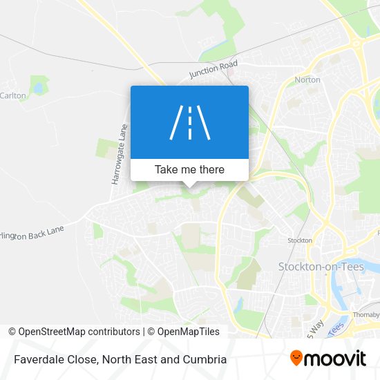 Faverdale Close map