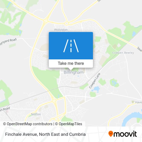Finchale Avenue map