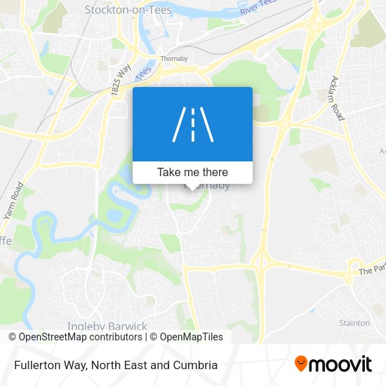 Fullerton Way map