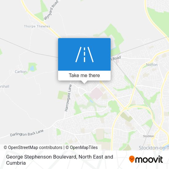 George Stephenson Boulevard map