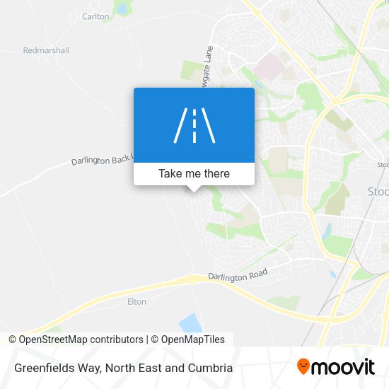 Greenfields Way map