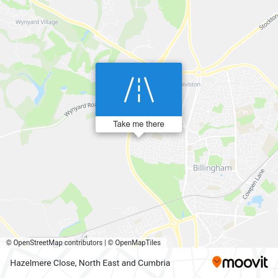 Hazelmere Close map