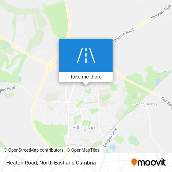 Heaton Road map