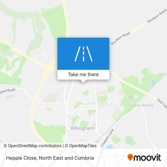 Hepple Close map