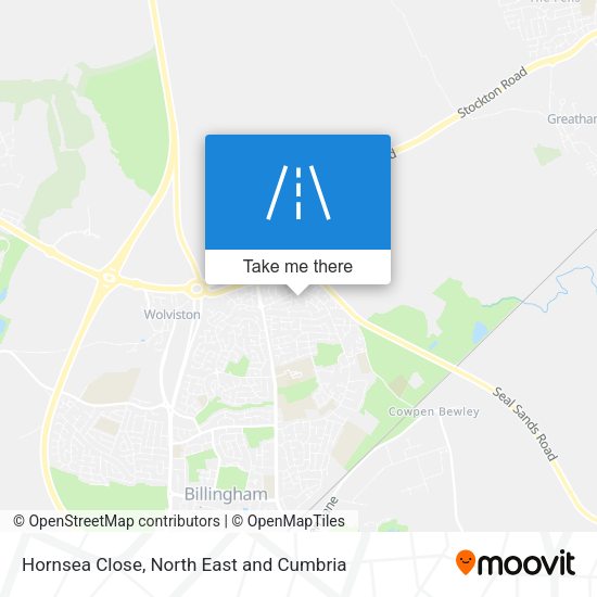 Hornsea Close map