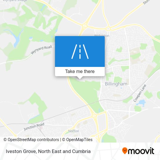 Iveston Grove map