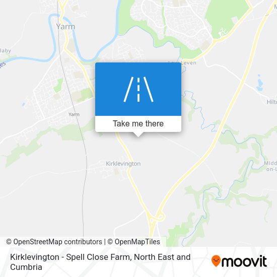 Kirklevington - Spell Close Farm map