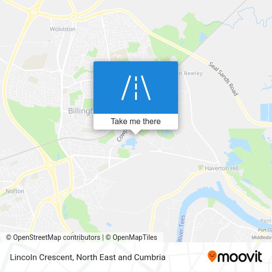 Lincoln Crescent map