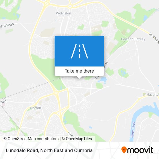 Lunedale Road map