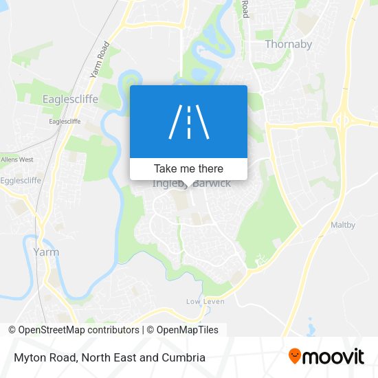 Myton Road map