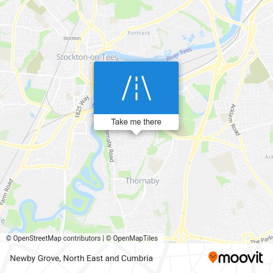 Newby Grove map